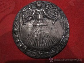 Antigüedades: BELLA PLACA COLONIAL CON REPRESENTACION DE UN ANGEL. S.XVII o XVIII